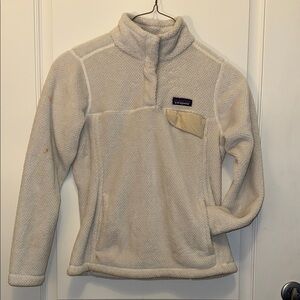 Patagonia Off-White Fleece Jacket size small